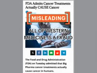 No, FDA did not admit that all cancer treatments cause cancer