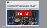 FALSK: Repræsentanternes Hus har ikke stillet Joe Biden for en rigsret