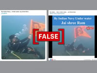 Video of Gujarat scuba diver with saffron flag shared as underwater stunt by Indian Navy