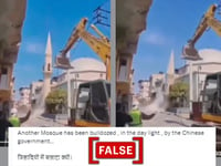 Video from Turkey falsely shared as Chinese government demolishing mosque