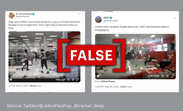 Old video of Target store being ransacked shared with false link to LGBTQ+ collection