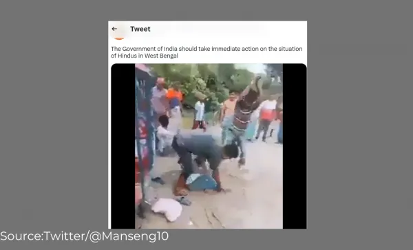 Unrelated video from 2019 shared as footage of violence by Muslims against Hindus in West Bengal.