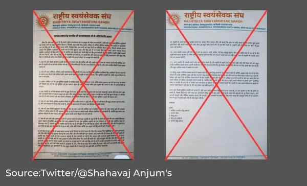 Fake letter attributed to RSS claims it asked Hindu men to 'entrap' Muslim women