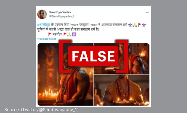 AI-generated images used to claim actor Dwayne Johnson performed Hindu Aarti