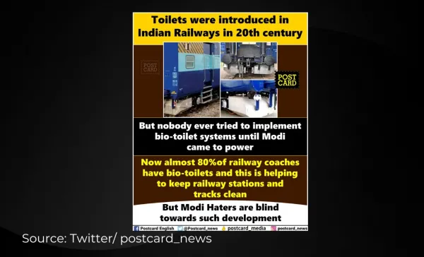 No, the Modi-led government did not first introduce bio-toilet systems in Indian Railways in 2014