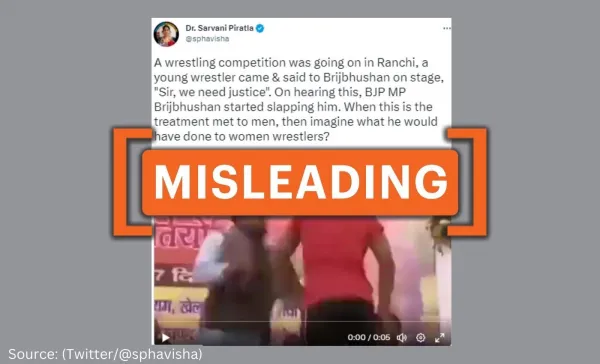 Brij Bhushan Singh didn't slap a wrestler for seeking 