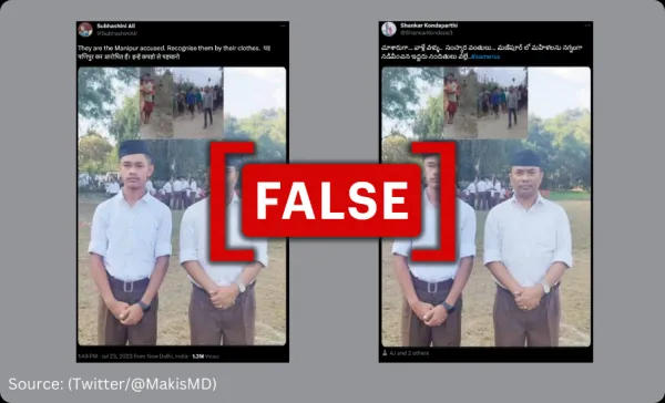 Photo of BJP leader and son falsely shared as accused in Manipur viral video case