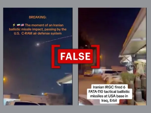 Old video shared as recent Iranian missile strikes on U.S. bases in Iraq
