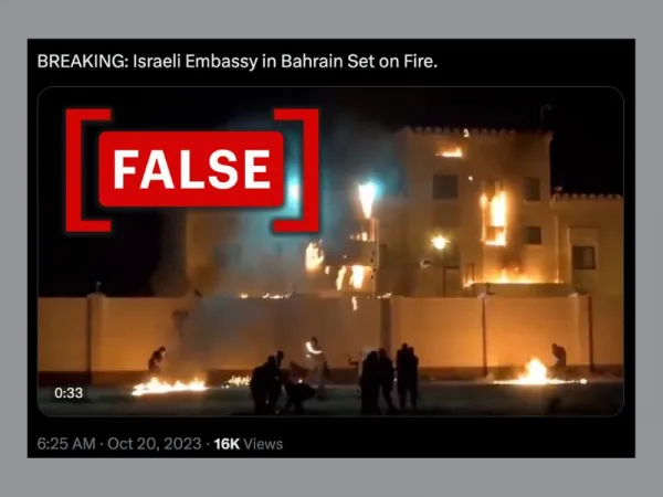 Old video peddled as Israel Embassy attacked in Bahrain