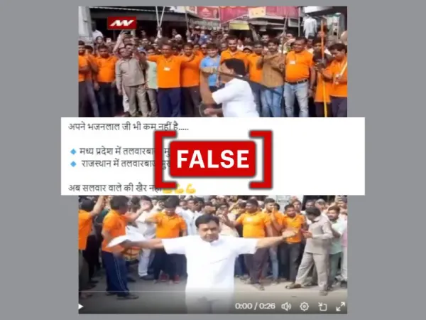No, man wielding sword in viral video is not Rajasthan CM Bhajan Lal Sharma