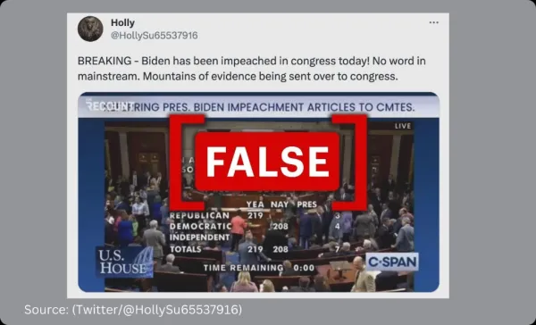 The U.S. House of Representatives did not impeach Joe Biden
