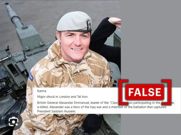 Photo of Corporal John Horn in Germany shared as ‘British general killed in Gaza war’