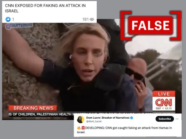 Fabricated audio added to CNN report on Israel-Hamas war