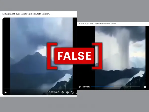 Old video from 2018 passed off as recent Sikkim cloudburst