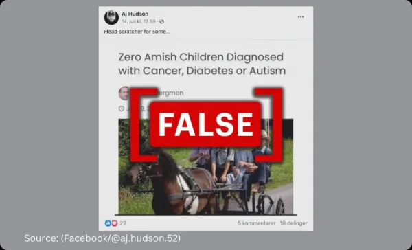 The Amish do in fact get cancer, diabetes, and autism