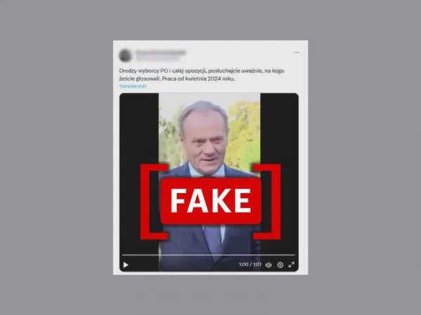 Clip of Poland’s MP Donald Tusk saying he will not deliver his election campaign promises is a deepfake