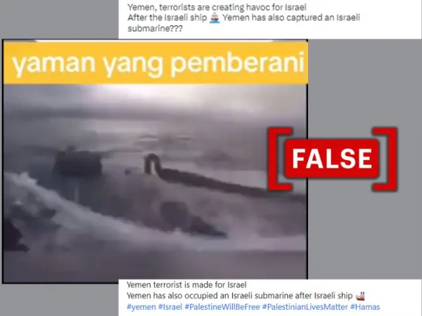 No, video does not show Israeli submarine captured by Yemen