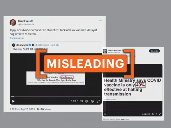 Sweden Democrats MP makes misleading claims that a video of news headlines proves COVID-19 vaccines are a hoax