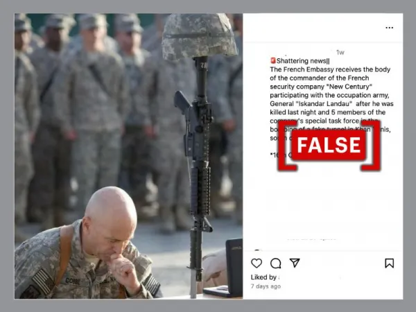 Old image of U.S. Navy captain in Afghanistan falsely linked to Israel-Hamas conflict