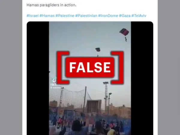 No, viral video not of Hamas fighters descending on Israel using parachutes
