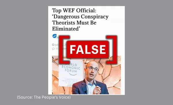 Social media posts falsely label Yuval Noah Harari a WEF official