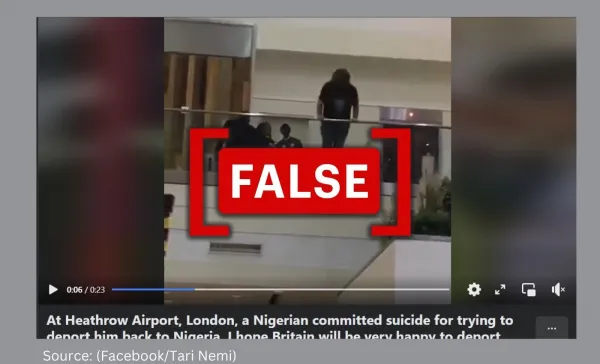 2018 video from Atlanta falsely shared as immigrant attempting suicide at London’s Heathrow airport