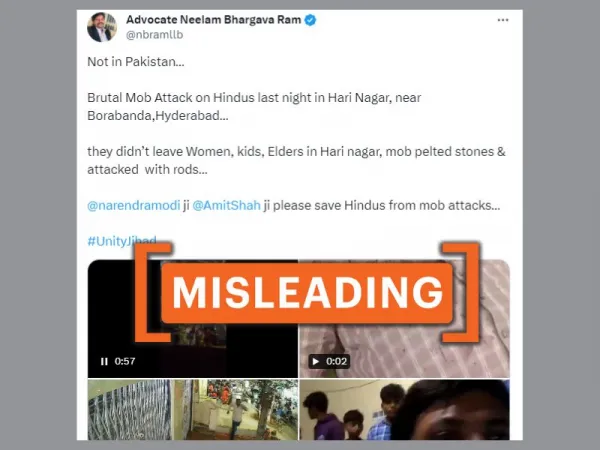 Muslim mob did not attack Hindus in Hyderabad, clash given false ...