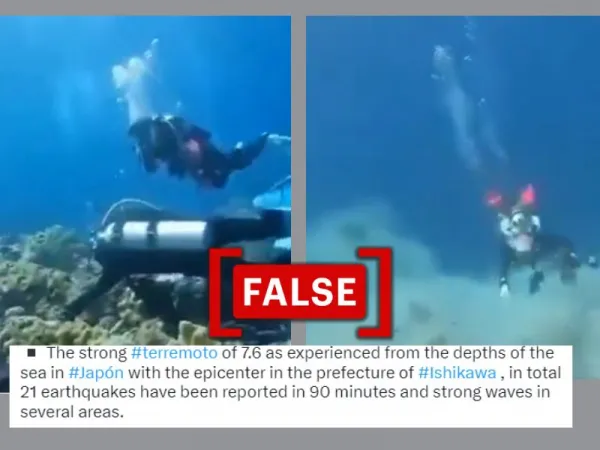 Underwater video from Indonesia wrongly linked to recent Japan earthquake
