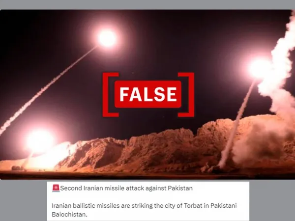 2018 image from Syria passed off as Iran's missile strike on Pakistan