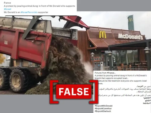 No, video doesn’t show a protest in France against McDonald's for supporting Israel