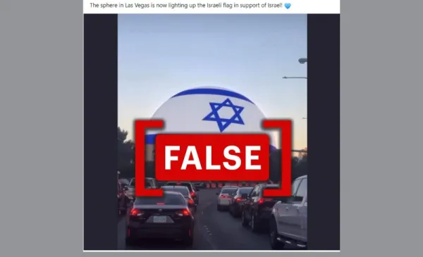 No, the Las Vegas Sphere did not project the Israeli flag