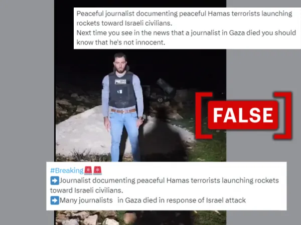 Video of Syrian journalist reporting from Idlib falsely linked to Israel-Hamas conflict