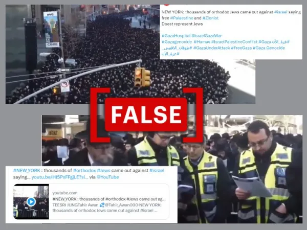Old video misrepresented to show Orthodox Jews protesting in support of Palestine
