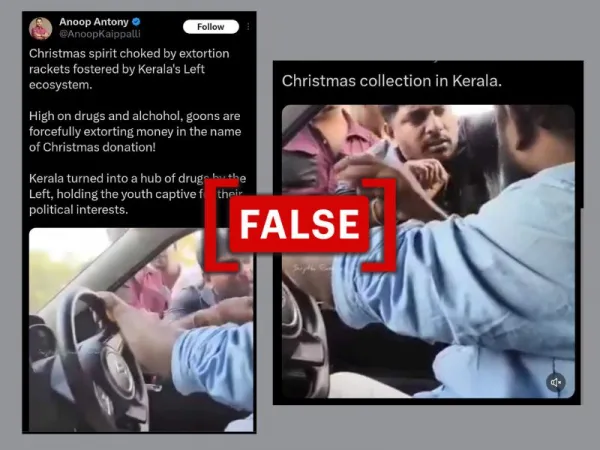 Scripted video shared as Christians extorting money for Christmas celebrations in Kerala