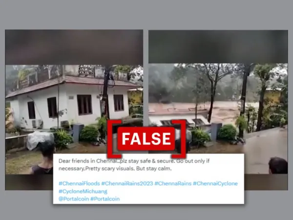Old video from Kerala passed off as house washed away in Chennai floods