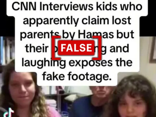 No, this video doesn’t show Israeli crisis actors faking their parents’ death