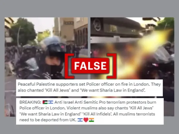 Video of protestors setting police officer on fire in Mexico in 2020 linked to Israel-Hamas war