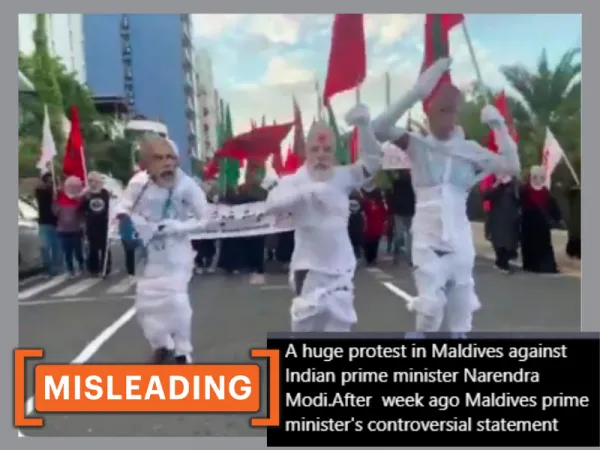 Old video reshared as recent anti-Modi protest in the Maldives amid row with India