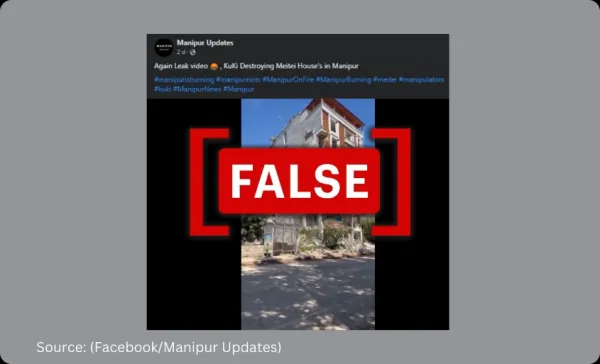 Video of building demolition from Turkey falsely linked to Manipur violence