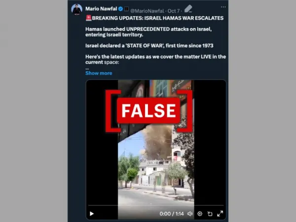 Old video of building hit by an airstrike misattributed to Israel-Hamas conflict