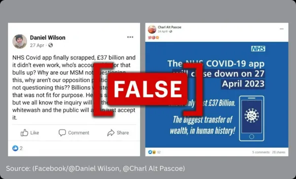 No, the NHS COVID-19 app did not cost £37 billion