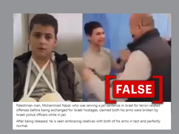 Visuals of different individuals shared to claim Palestinian boy 'faked' his injuries
