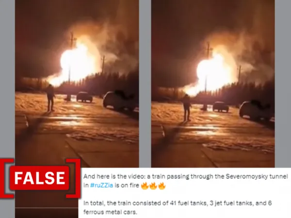 Old, unrelated video falsely linked to recent train explosion in Russian tunnel