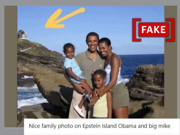 Photo of Obama family on Jeffrey Epstein's island has been digitally altered