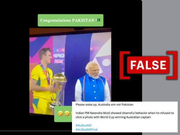 No, Indian PM didn’t refuse to pose with Pat Cummins after presenting World Cup trophy