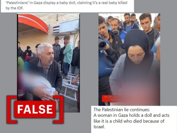 Visuals of baby killed in Gaza falsely shared as Palestinians faking infant's death with a doll