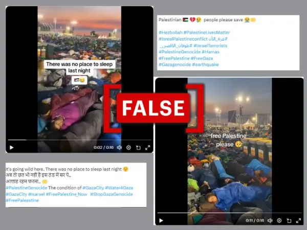 Video from WYD Lisbon 2023 passed off as 'Palestinians sleeping in the open' during Israel-Hamas war