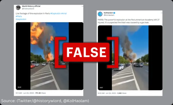 2020 video falsely linked to gas explosion in central Paris