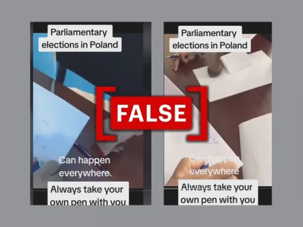 Video of disappearing ink is not from the Polish parliamentary election