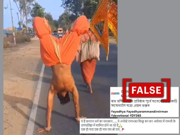 No, man walking on his hands in viral video is not headed to Ayodhya Ram temple